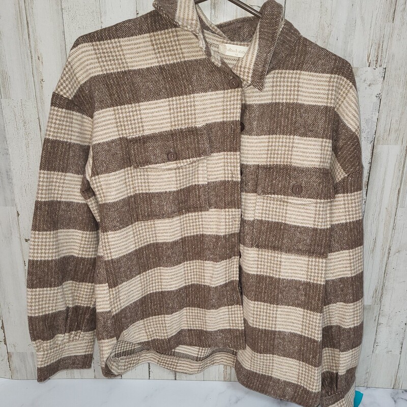 XS Brown Plaid Shacket