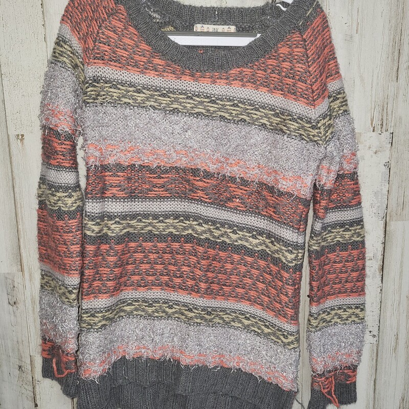 10/12 Grey Stripe Sweater