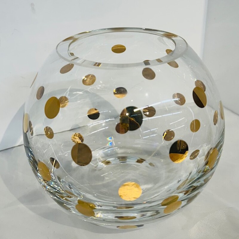 Lenox Kate Spade Glass Dotted Candleholder
Clear Gold Size: 7 x 6.5H