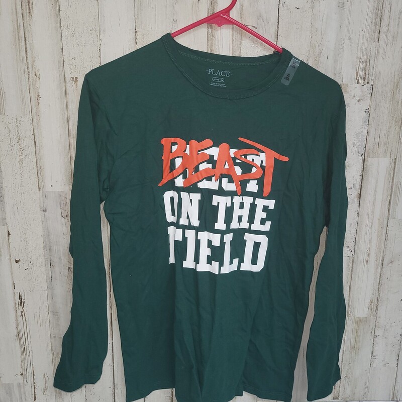 14 Beast On The Field Tee, Green, Size: Boy 10 Up