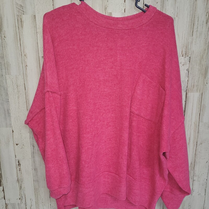 L/XL Pink Fleece Pocket T