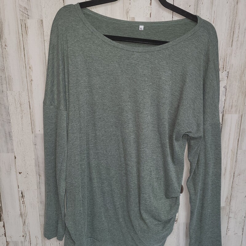 XL Green Button Longsleev