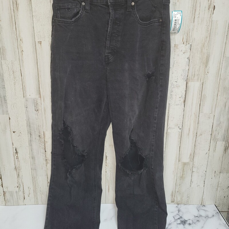 Sz6 Black Straight Jeans