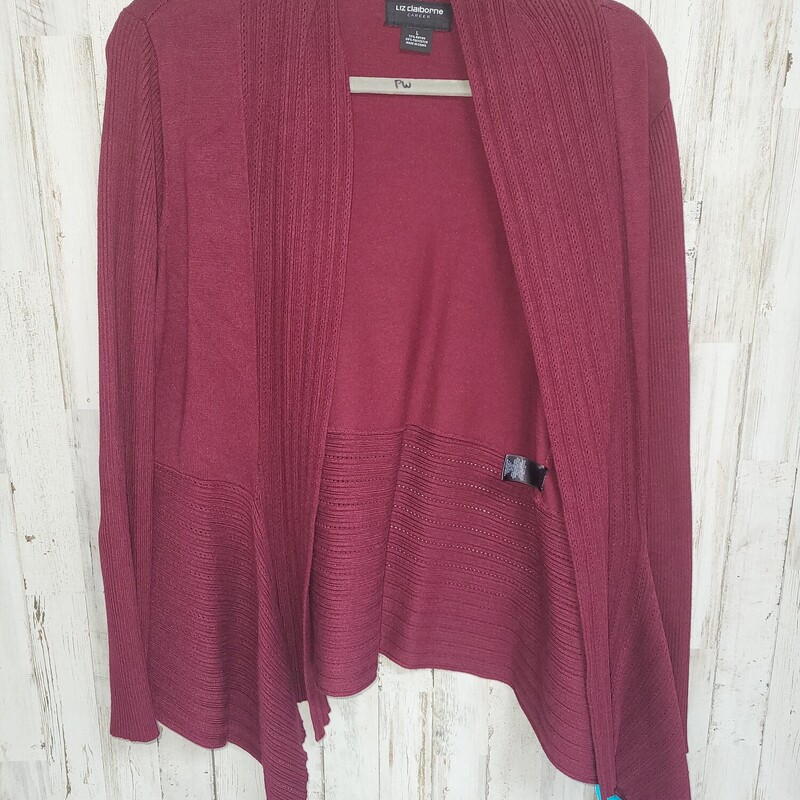 L Maroon Knit Cardigan