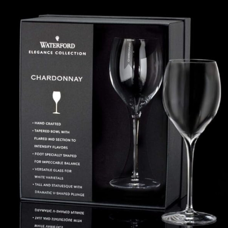 Set of 2 Waterford Chardonnay Glasses
Clear, Size: 3x9H