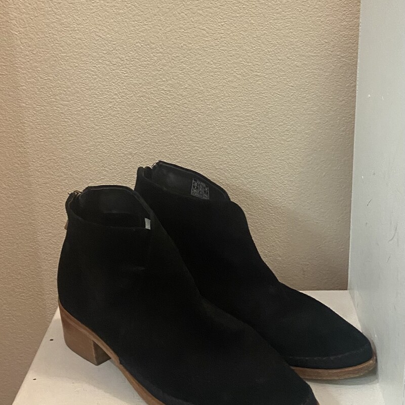 Blk Suede Ankle Boot