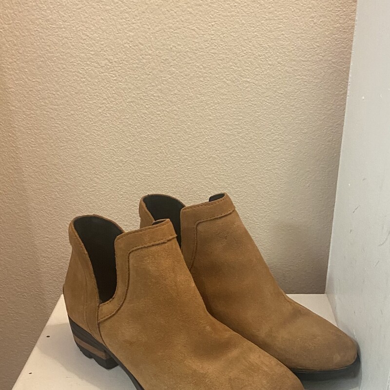 Camel Suede Bootie