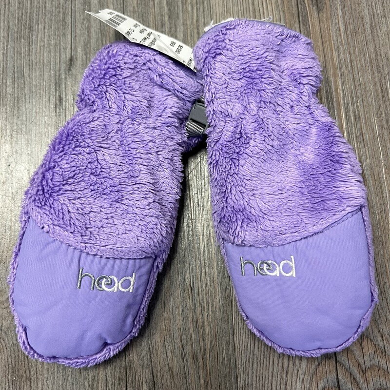 Head Fleece Lined Mittens, Purple, Size: 12-24M