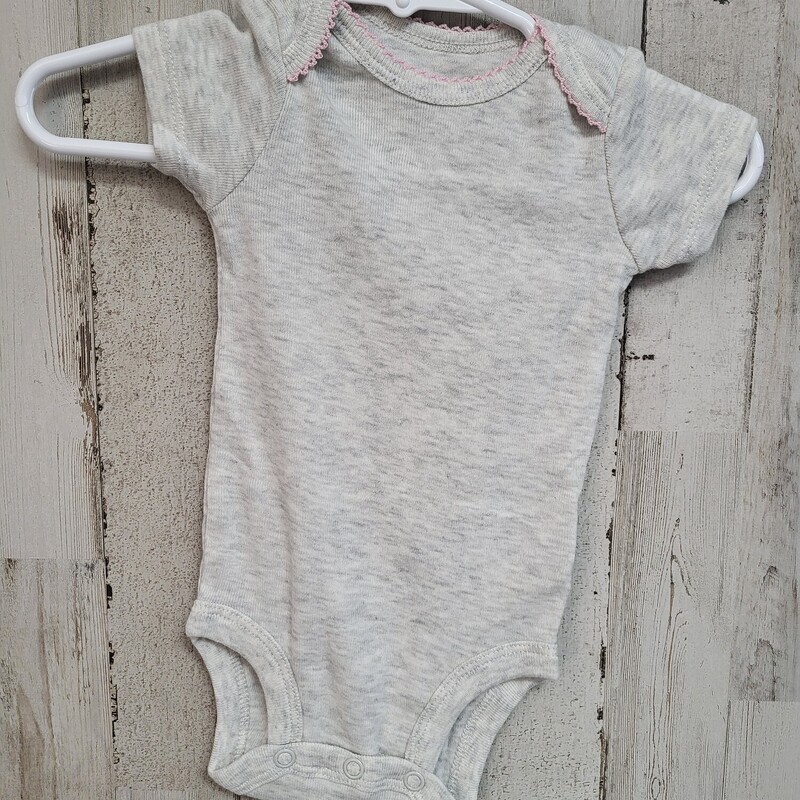 NB Lt Grey Onesie