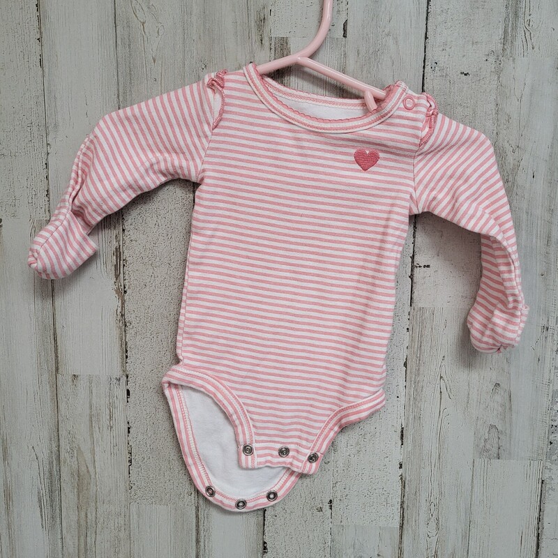 NB Pink Striped Onesie