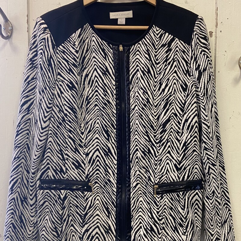 Blk/wht Zebra Zip Jacket