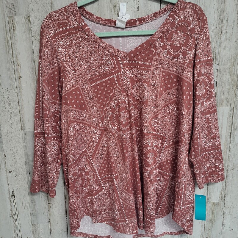 M Pink Printed Top