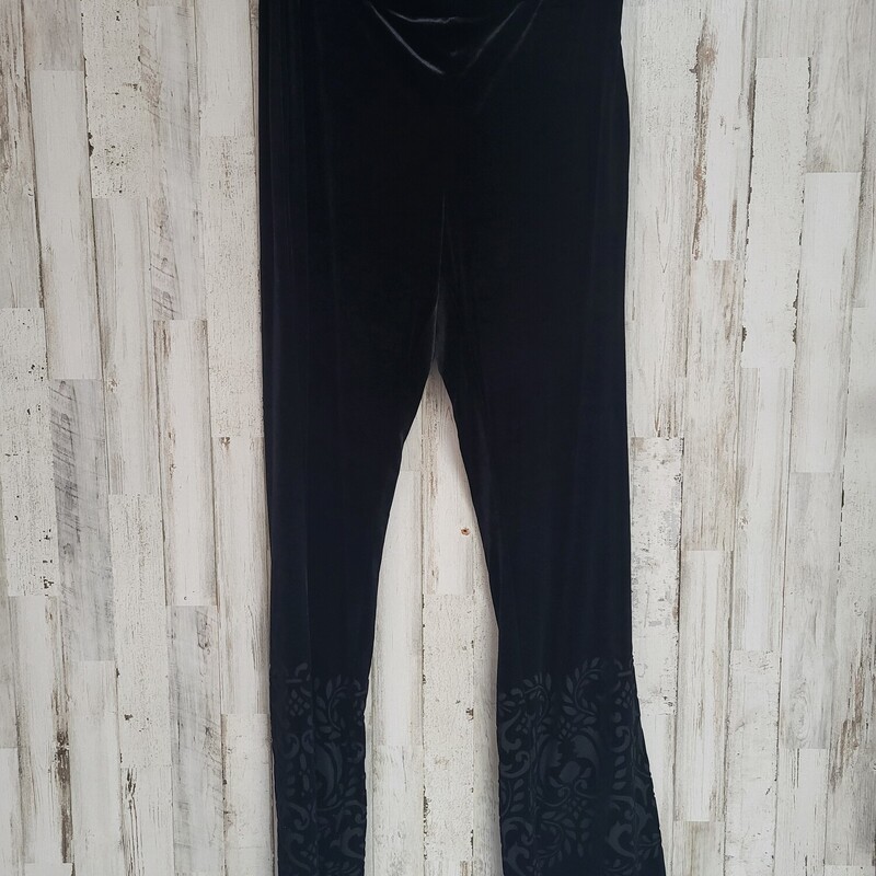 M Black Velvet Pants