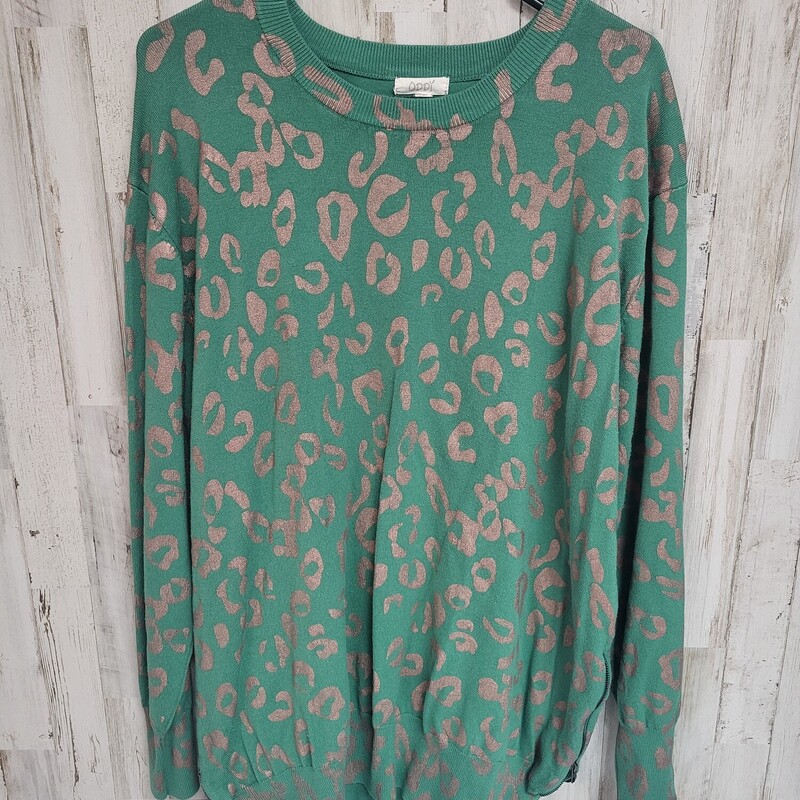 XL/2X Green Leopard Sweat