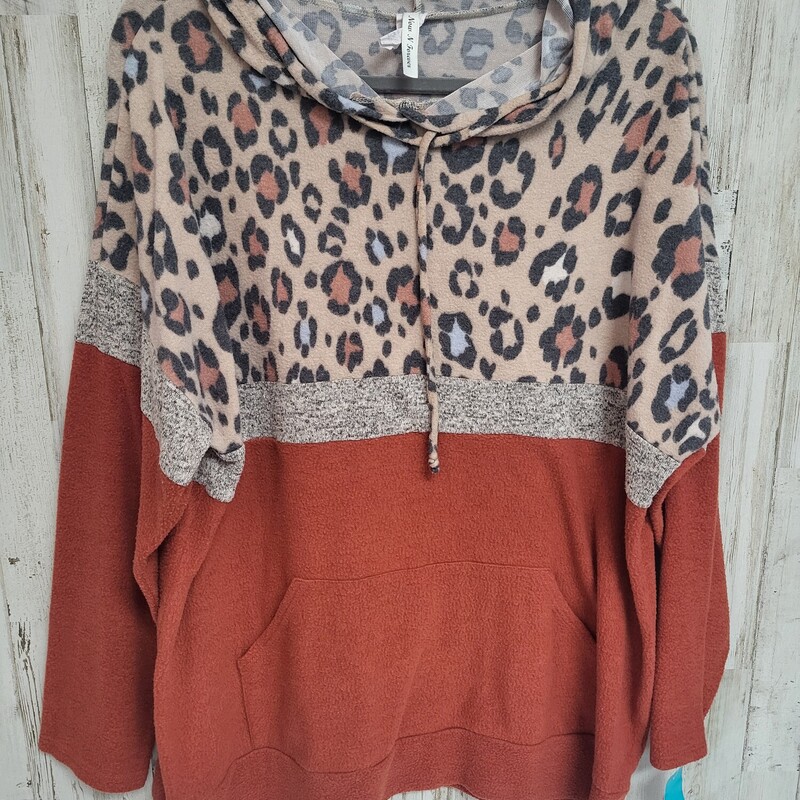 1X Rust Fleece Leopard Ho