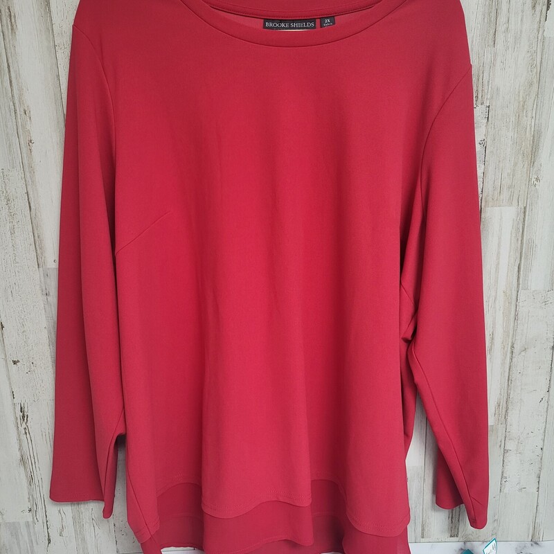 2X Red Layered Top