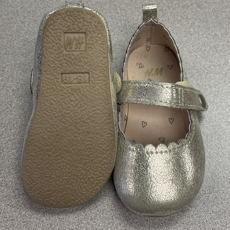 H&M Dress Shoes, Gold, Size: 9-12M