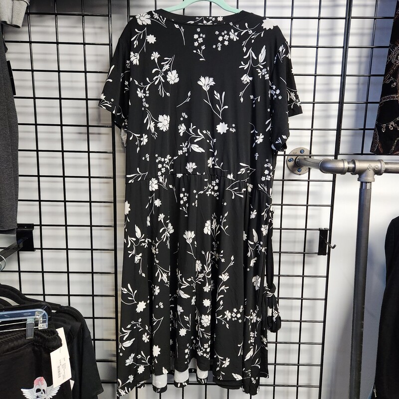 Michael Studio Dress, Blk/whi, Size: 4X