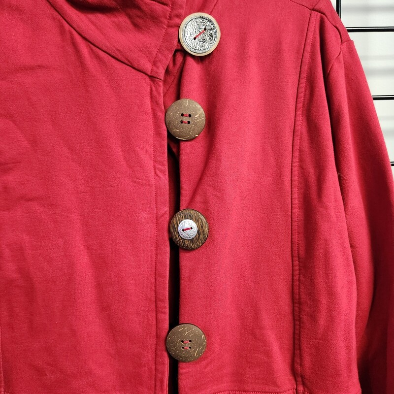 Neon Buddha Jacket, Red, Size: 2X