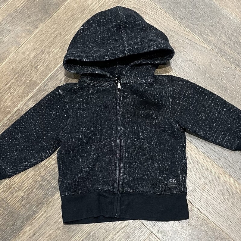 Roots Zip Hoodie, Black, Size: 3-6M