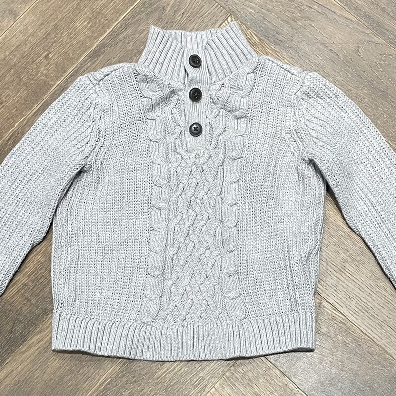 Oshkosh Knit Sweater, Grey, Size: 3Y