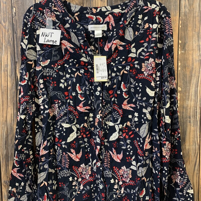 NWT Blue Red Bird Shirt