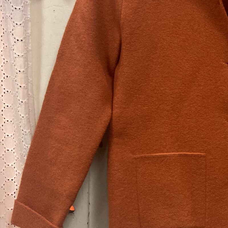 Org Wool Bttn Jacket<br />
Orange<br />
Size: S - P