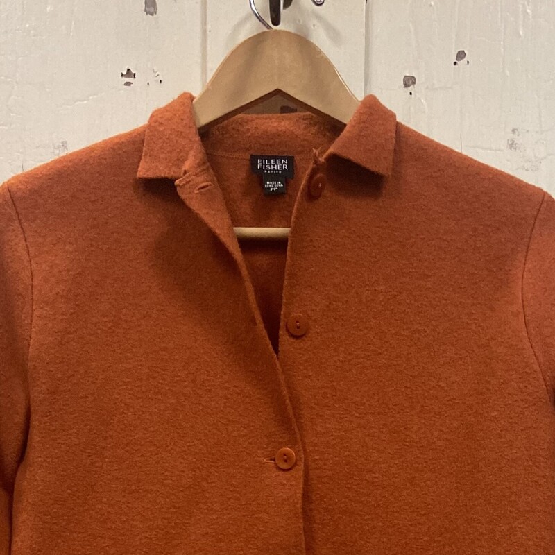 Org Wool Bttn Jacket<br />
Orange<br />
Size: S - P