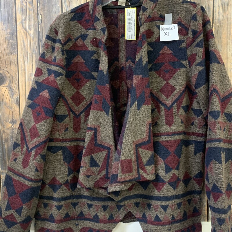 Brown Aztec Jacket, Size: XL