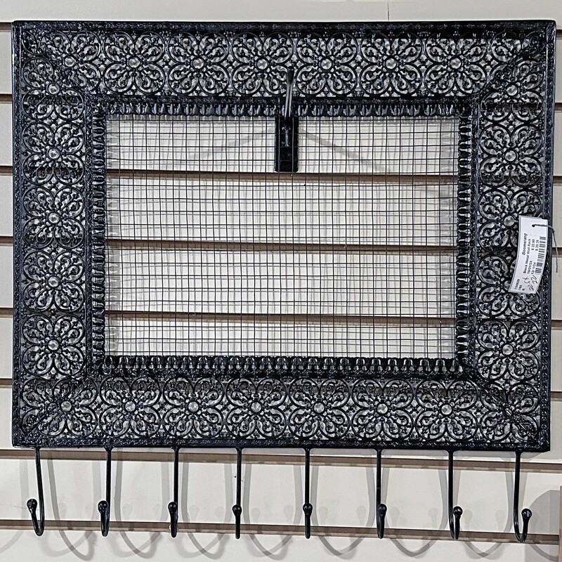 Black Metal Wall Rack