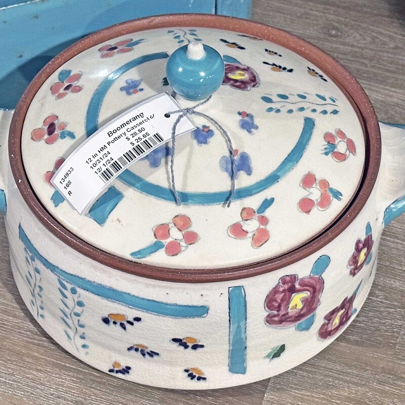 12 In HM Pottery Casserol