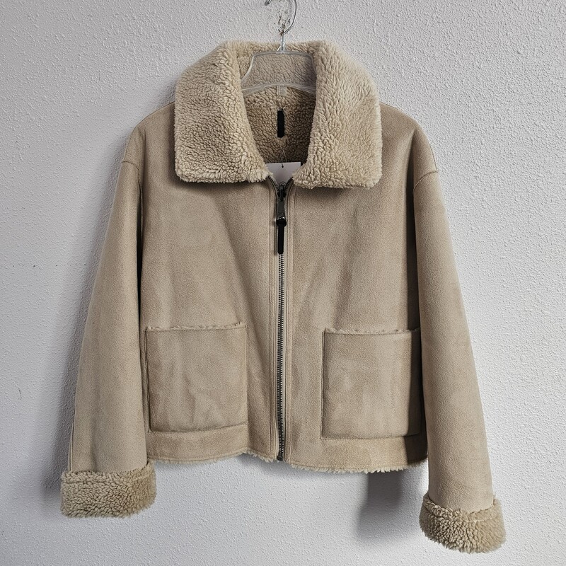 DKNY Faux Shearling