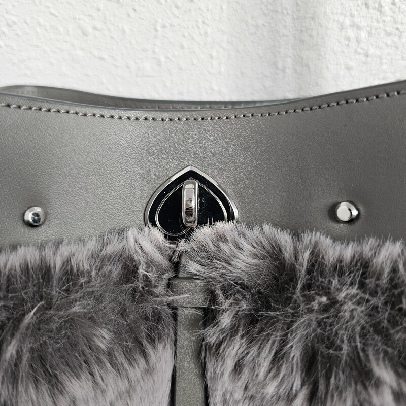 Kate Spade Furry, Gray, Size: Crossbody