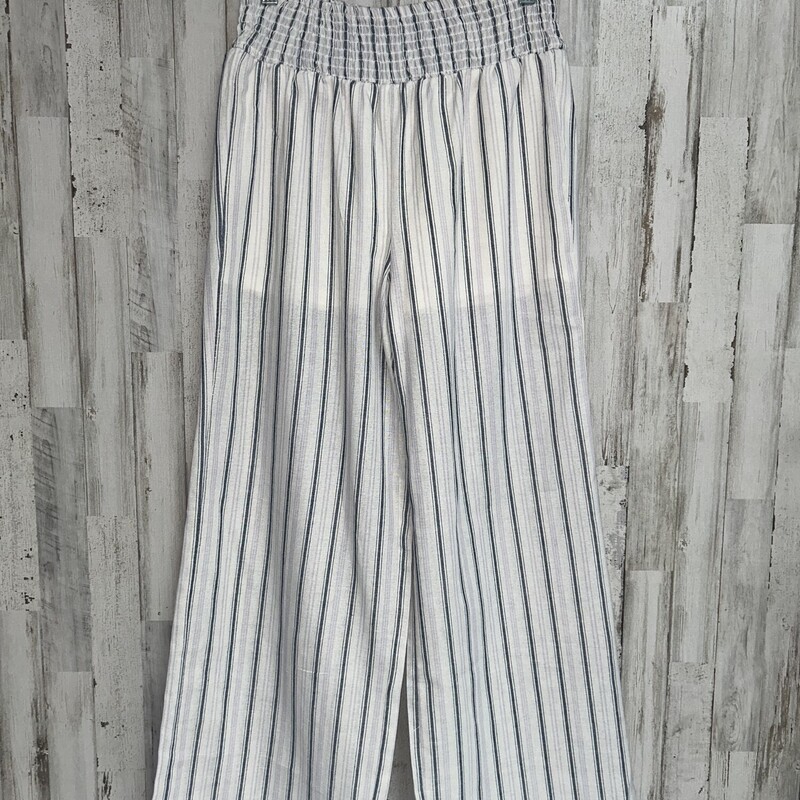 M White/Blue Stripe Pants