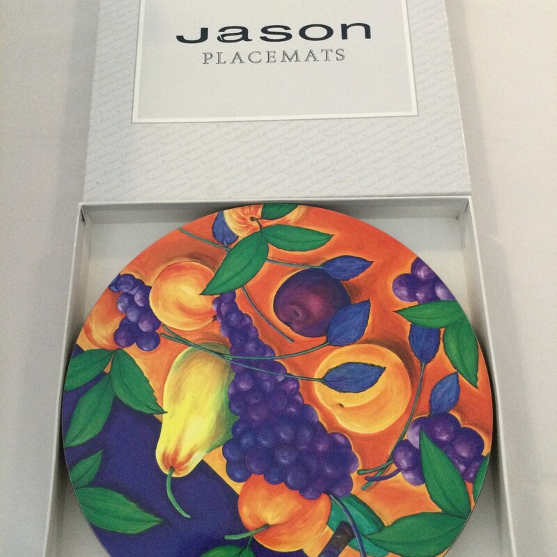 Set Of 6 Jason Round Placemats - Boxed, Multi