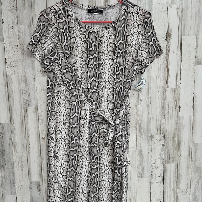 M Snake Print Tie Dress