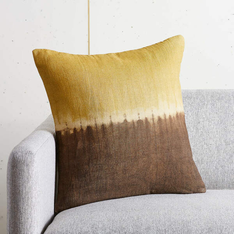 CB2 Natural Dye Square Pillow
Yellow and Brown
Size: 18x18