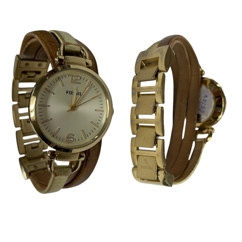 Fossil Layered Band, Brwn/gld, Size: O/S