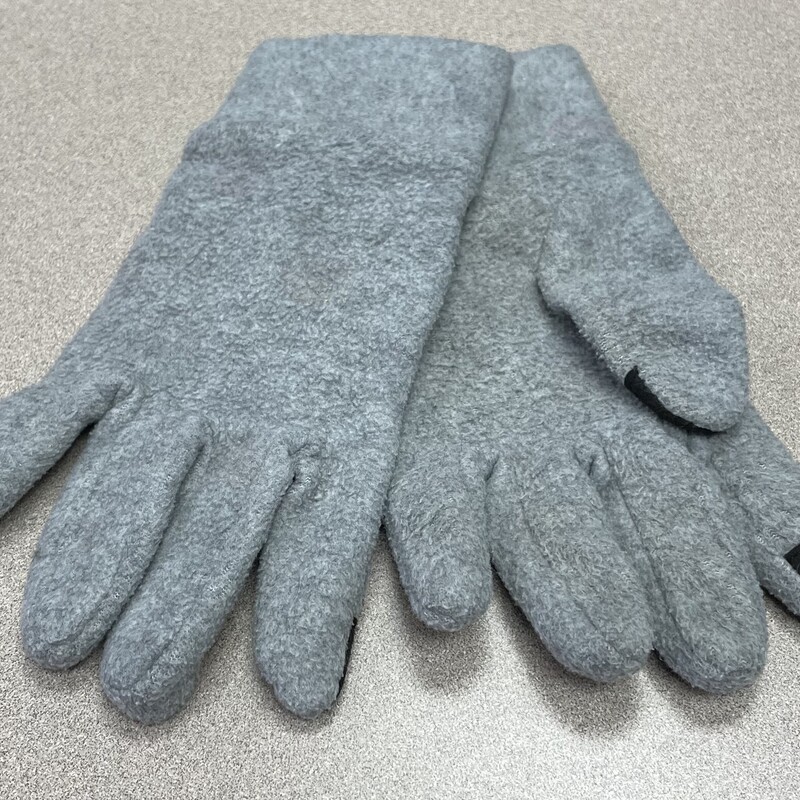 Gap Fleece Gloves, Grey, Size: 8Y