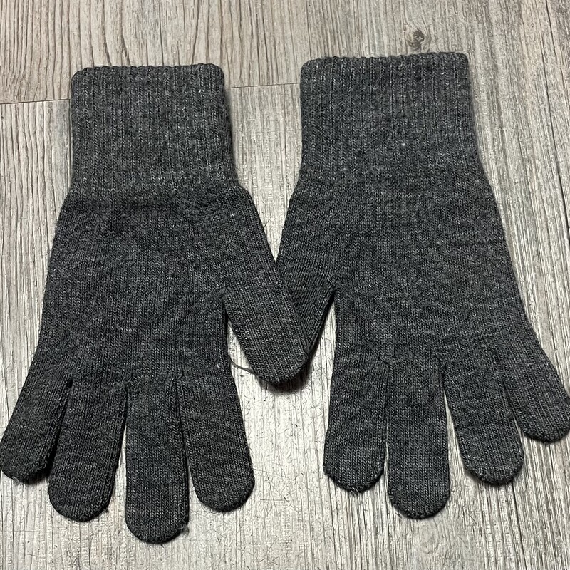 Knit Gloves, Grey, Size: 8Y+