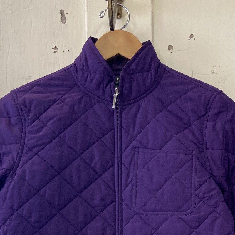 Purple Quilted Jacket<br />
Purple<br />
Size: M - P