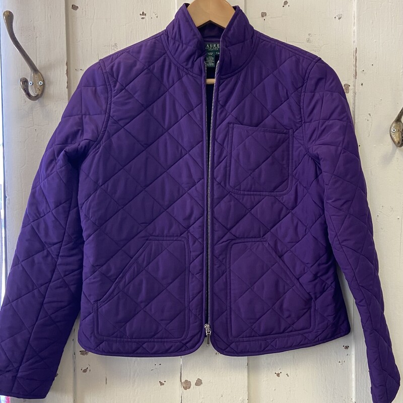 Purple Quilted Jacket<br />
Purple<br />
Size: M - P