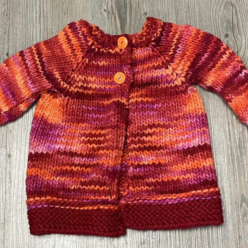 Knit Cardigan, Multi, Size: 3Y
Hand Made