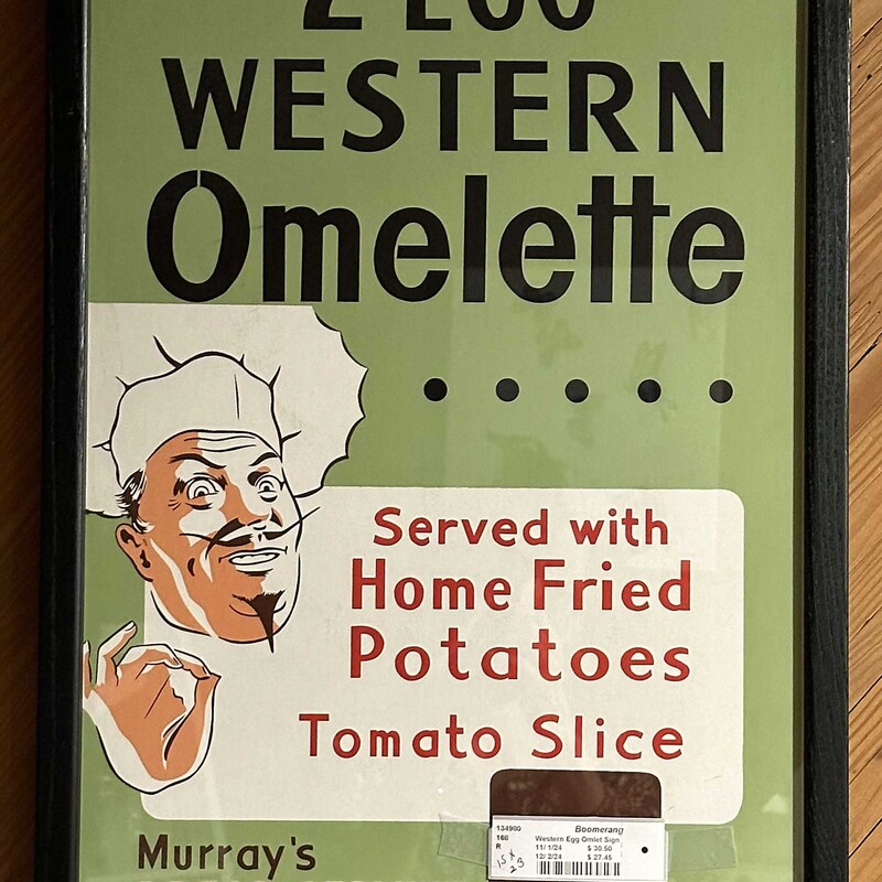 Western Egg Omlet Sign