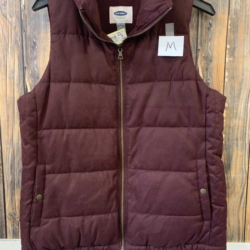 Maroon Vest, Maroon, Size: Medium