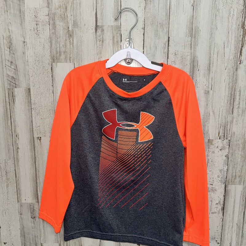 6 Grey/Orange Raglan Tee