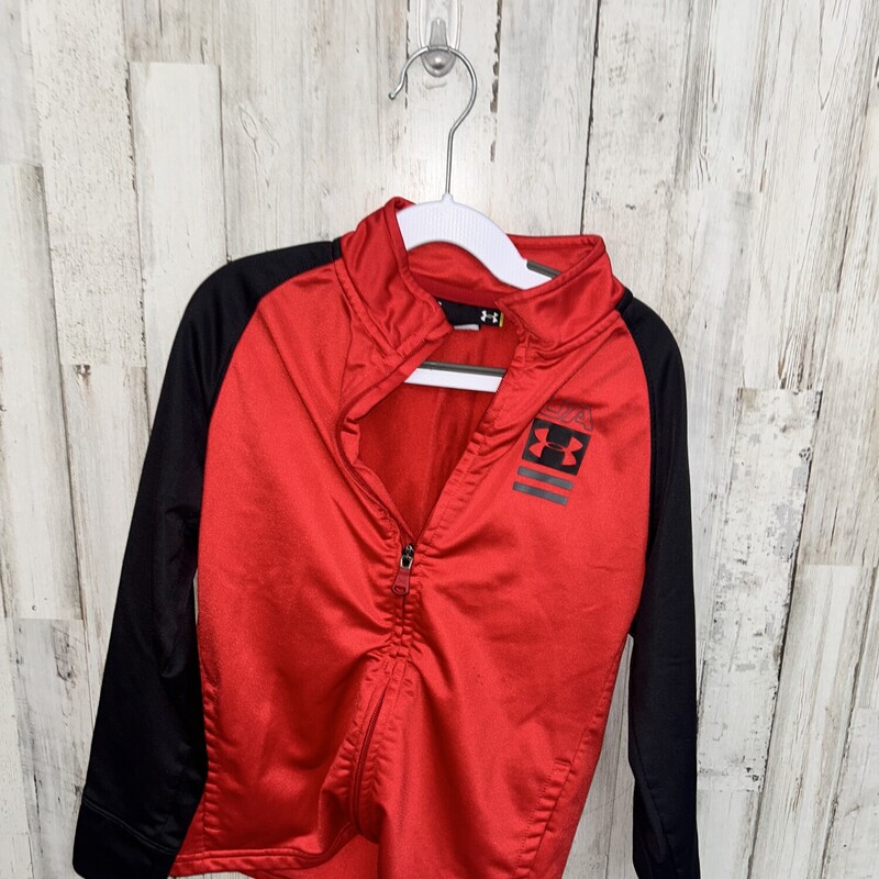 7 Red Logo Zip Jacket