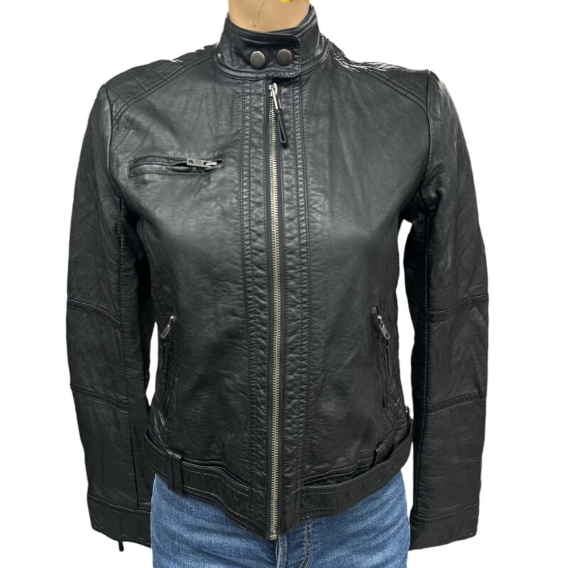 JoeF Faux Leather, Black, Size: Xs