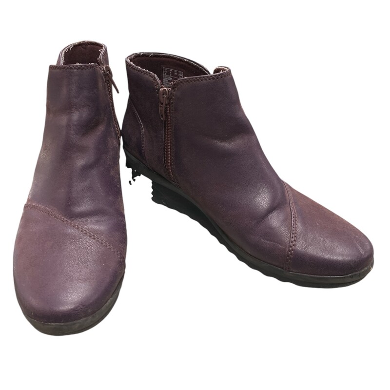 Clarks Wedge, Violet, Size: 8