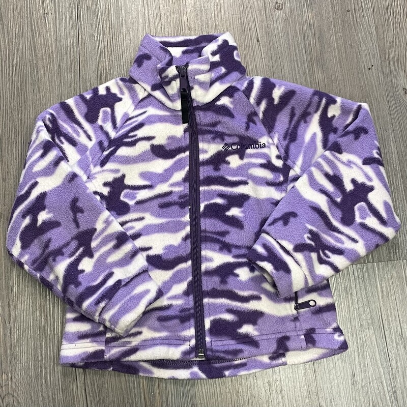 Columbia Fleece Zip Sweater Purple, Size: 4-5Y